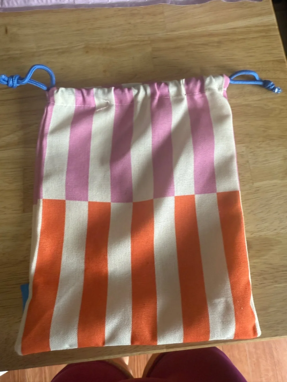 ❤️ 3/$25 Ipsy Striped Drawstring Bag
